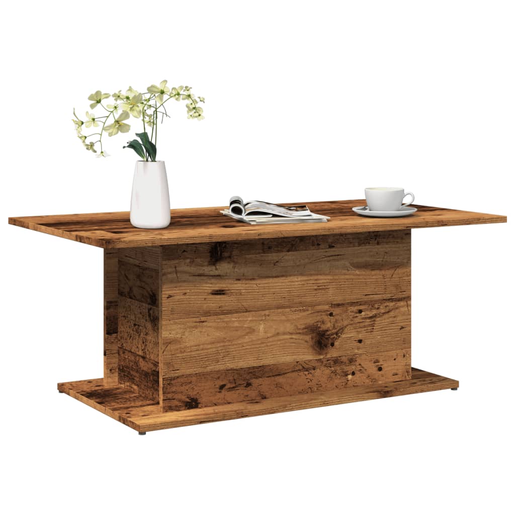 Table basse vieux bois 102x55,5x40 cm bois d'ingénierie - XIOS