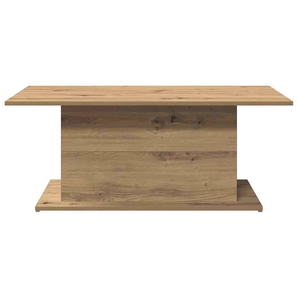 Table basse chêne artisanal 102x55,5x40 cm bois d'ingénierie - XIOS