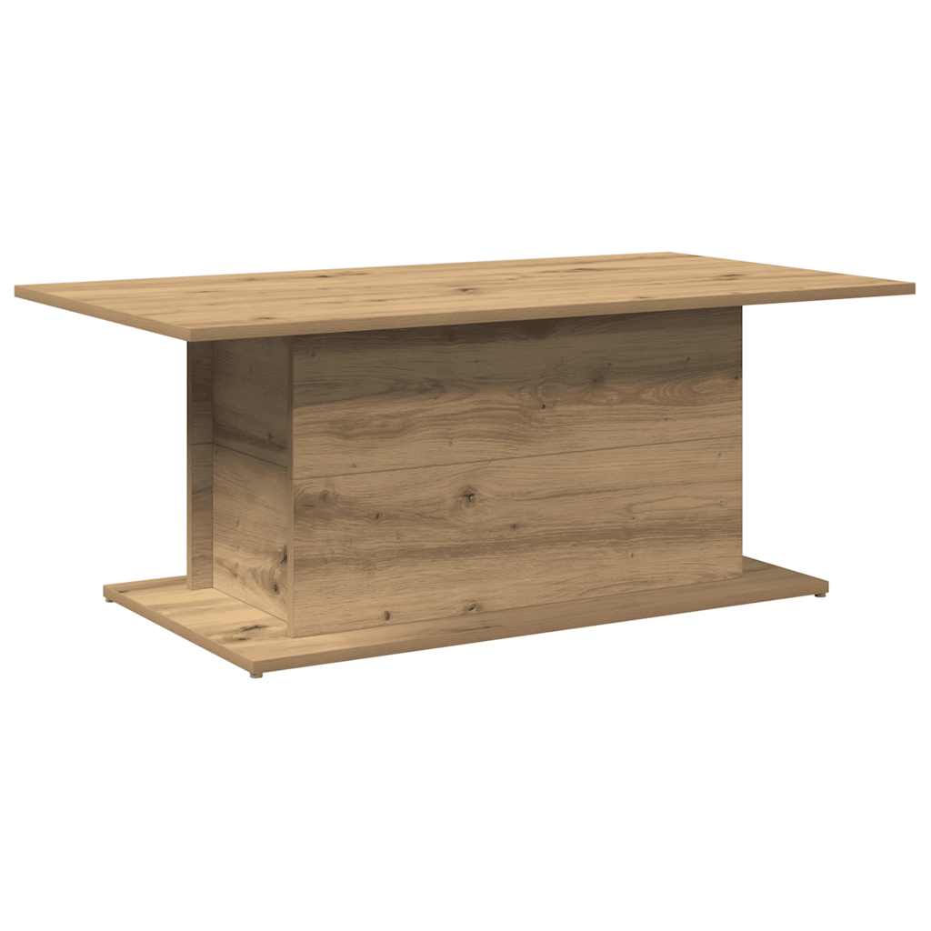 Table basse chêne artisanal 102x55,5x40 cm bois d'ingénierie - XIOS