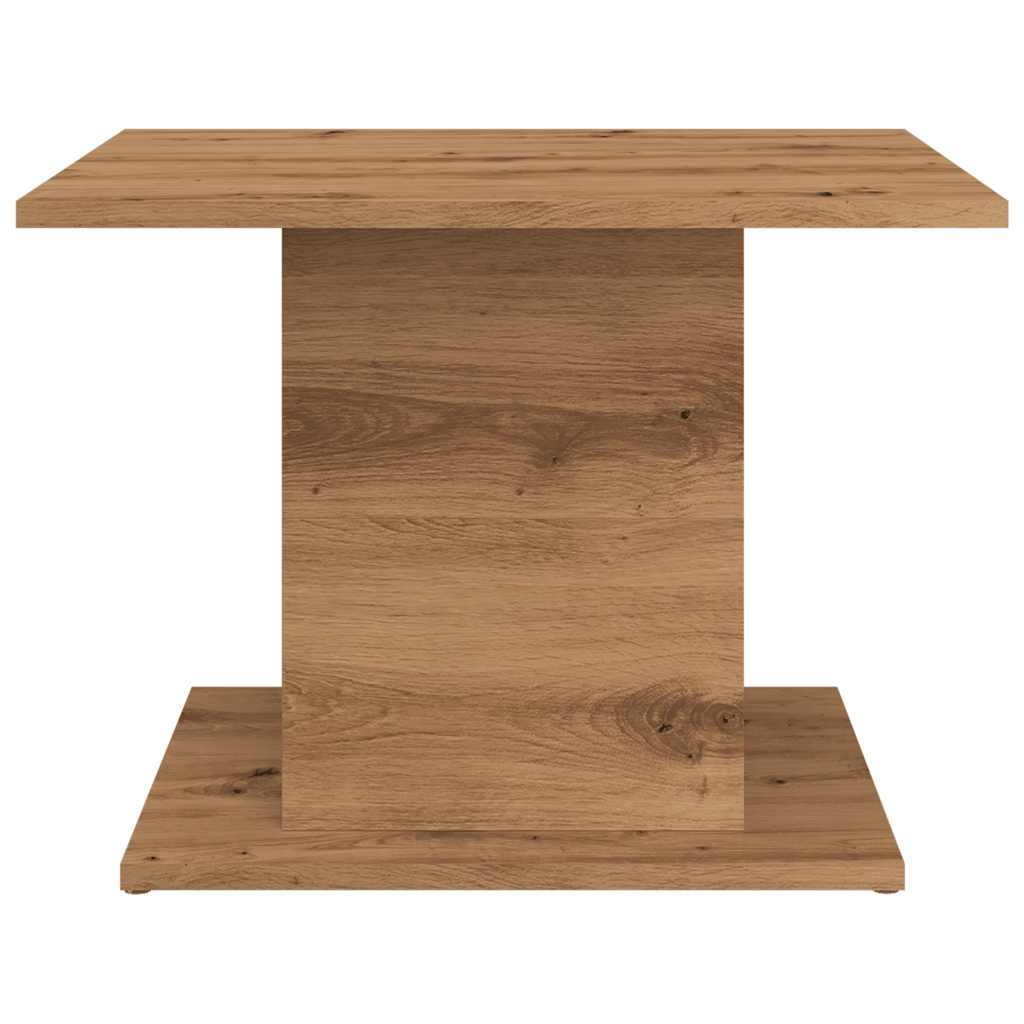 Table basse chêne artisanal 55,5x55,5x40 cm bois d'ingénierie - XIOS