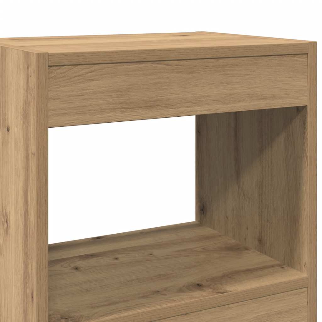 Bibliothèque/Séparateur de pièce chêne artisanal 40x30x198 cm - XIOS
