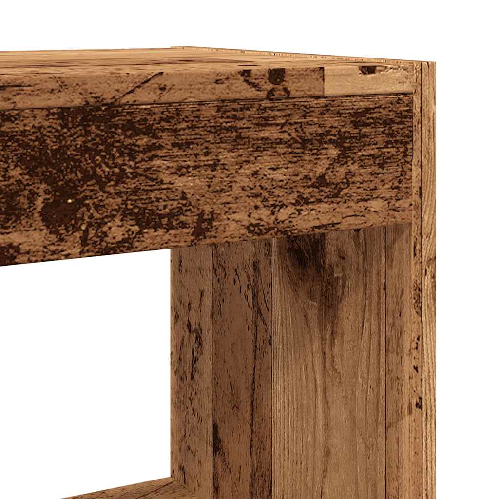 Bibliothèque/Séparateur de pièce vieux bois 80x30x72 cm - XIOS