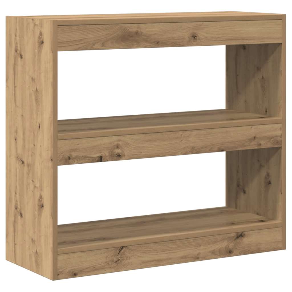 Bibliothèque/Séparateur de pièce chêne artisanal 80x30x72 cm - XIOS