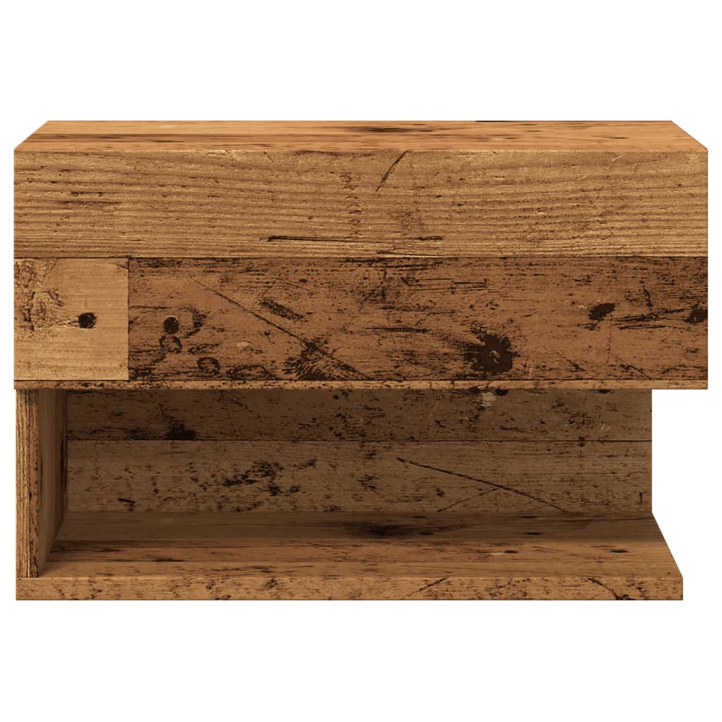 Tables de chevet murales 2 pcs vieux bois - XIOS