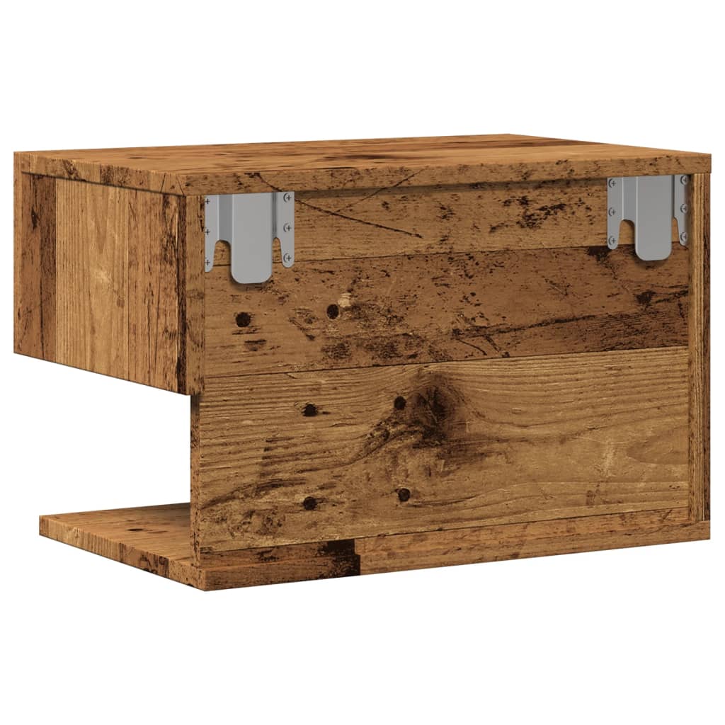 Tables de chevet murales 2 pcs vieux bois - XIOS