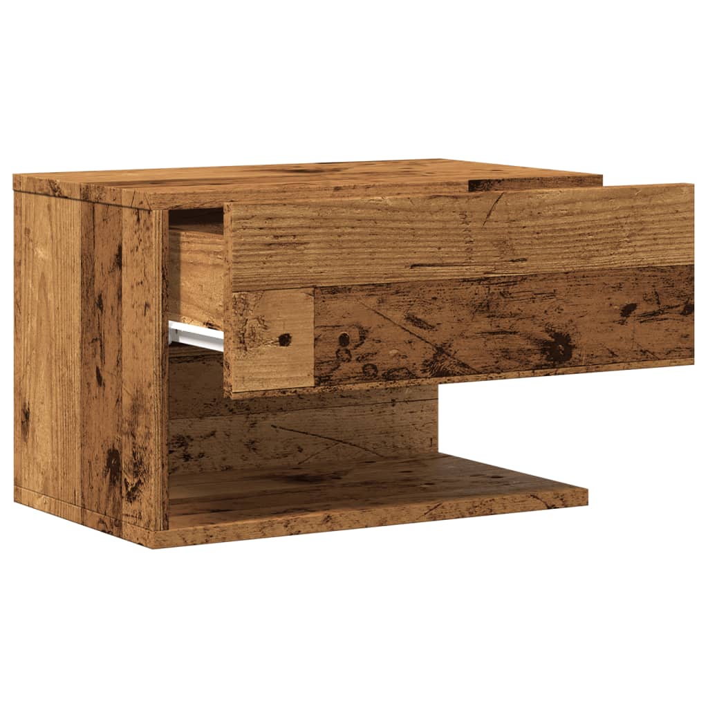 Tables de chevet murales 2 pcs vieux bois - XIOS