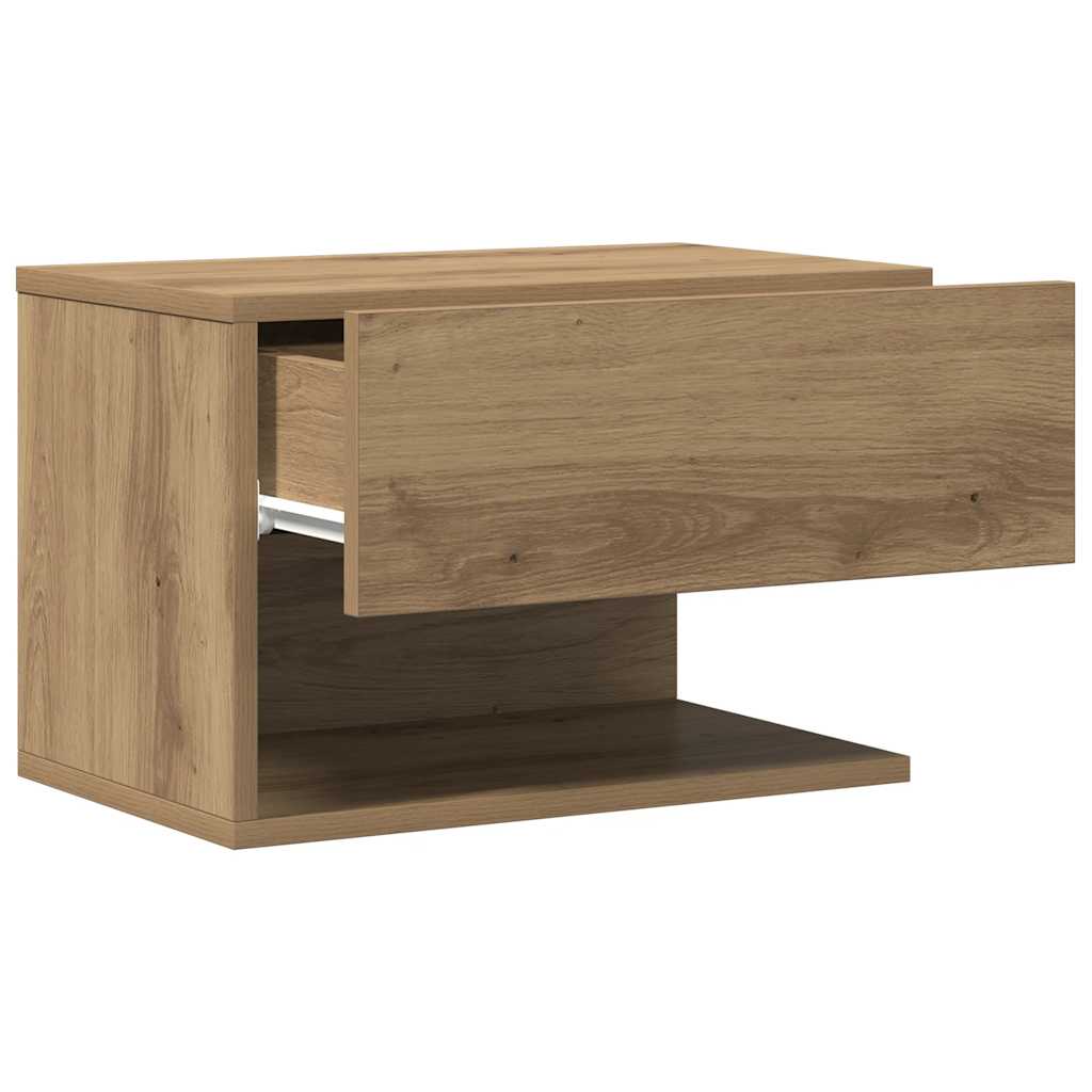 Tables de chevet murales 2 pcs chêne artisanal - XIOS