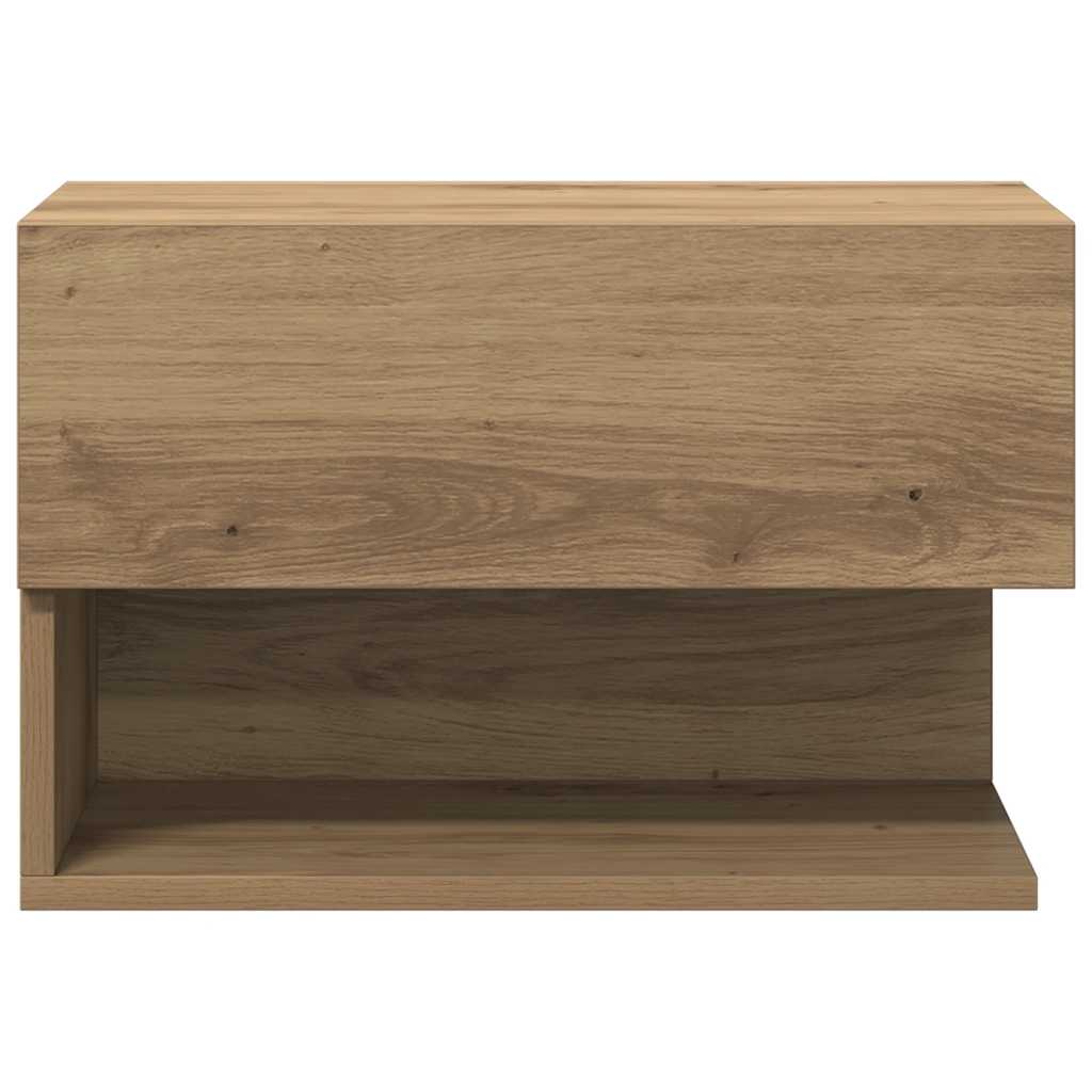 Tables de chevet murales 2 pcs chêne artisanal - XIOS