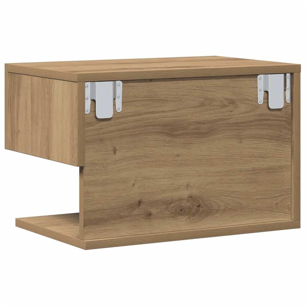 Tables de chevet murales 2 pcs chêne artisanal - XIOS