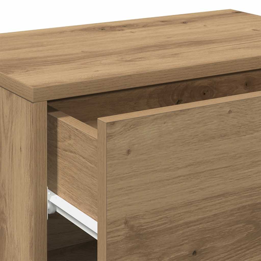 Tables de chevet murales 2 pcs chêne artisanal - XIOS