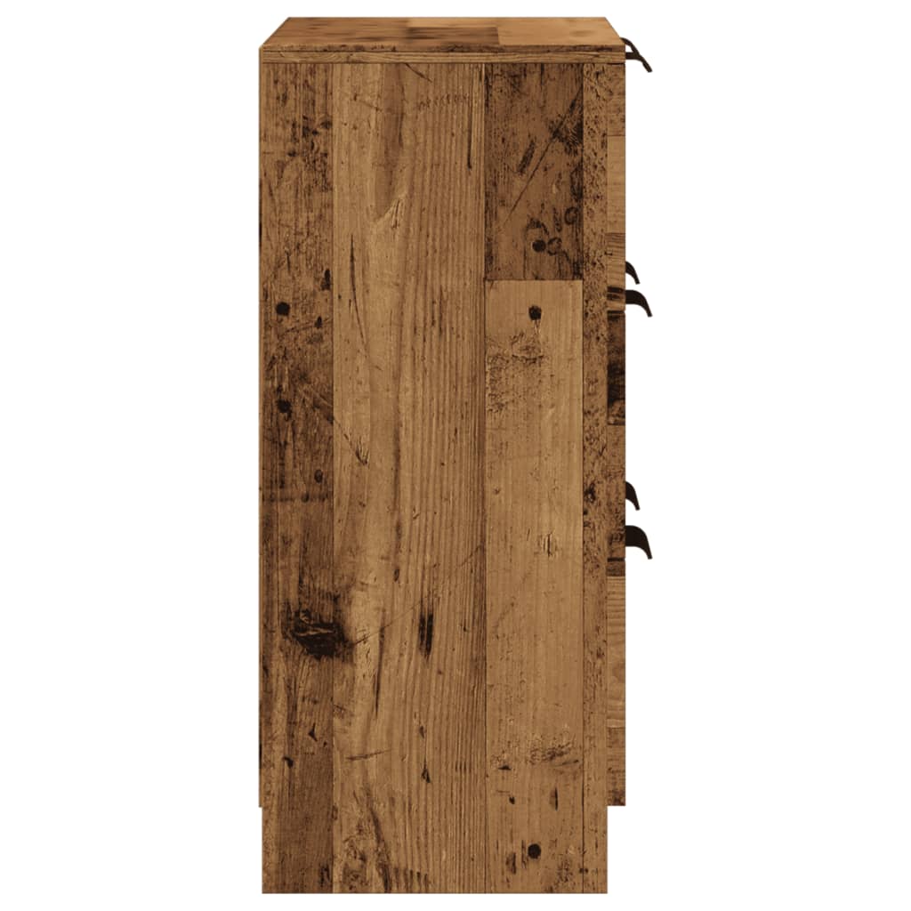 Buffet vieux bois 60x30x70 cm bois d'ingénierie - XIOS