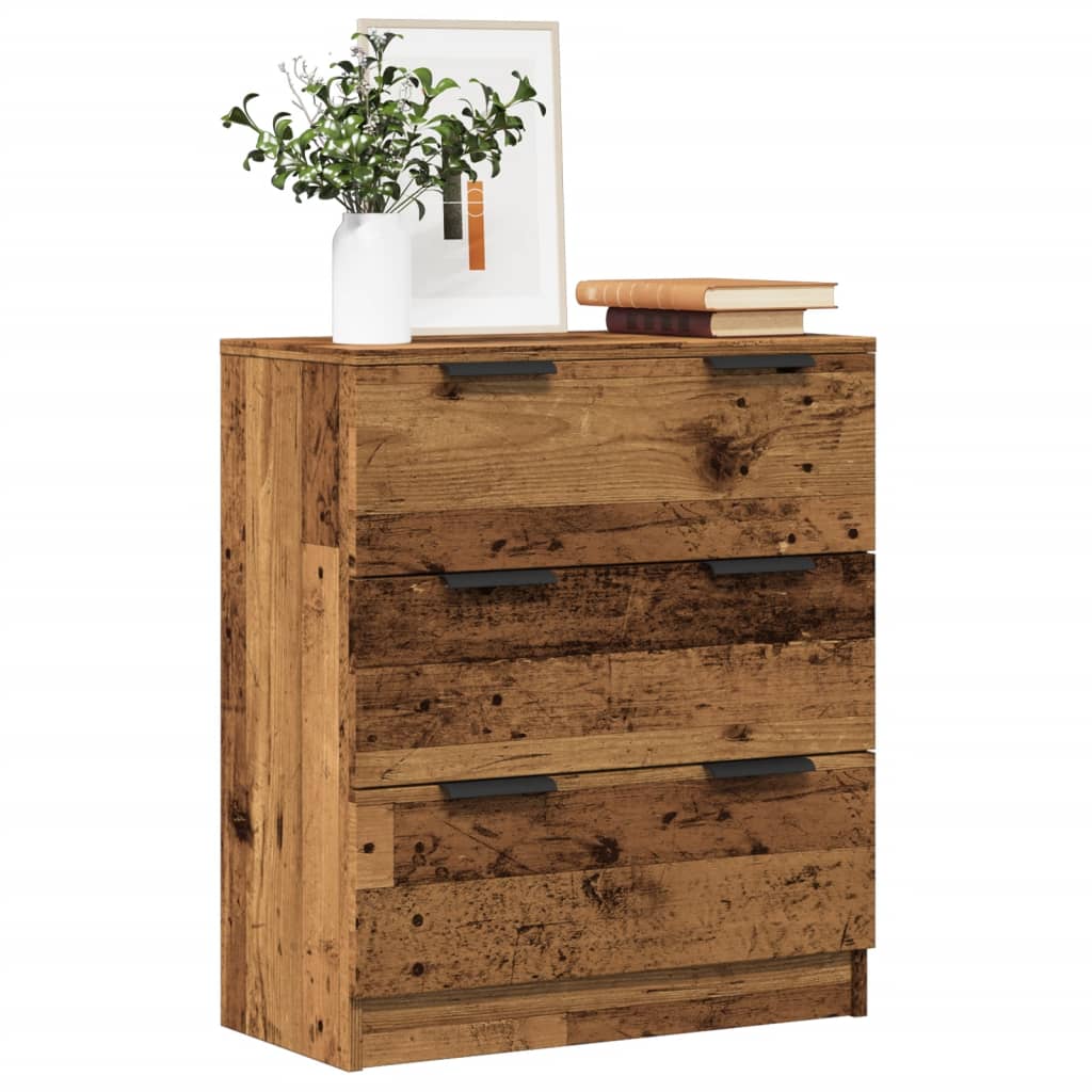 Buffet vieux bois 60x30x70 cm bois d'ingénierie - XIOS