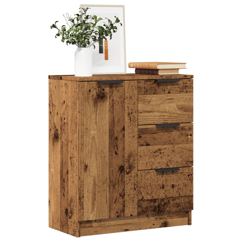 Buffet vieux bois 60x30x70 cm bois d'ingénierie - XIOS