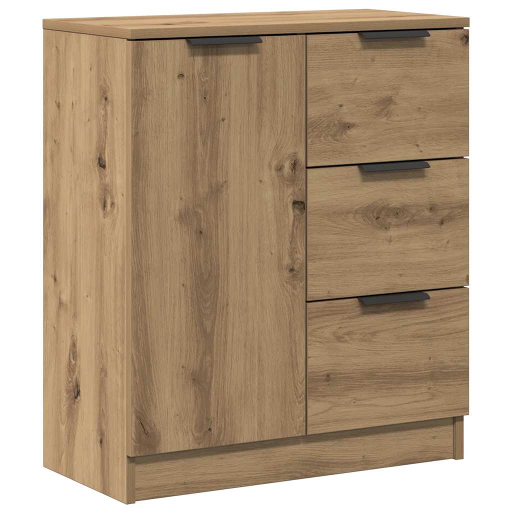 Buffet chêne artisanal 60x30x70 cm bois d'ingénierie