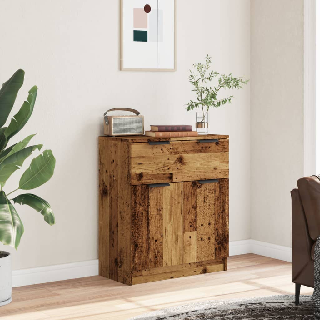 Buffet vieux bois 60x30x70 cm bois d'ingénierie - XIOS