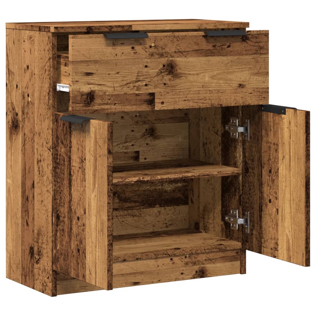 Buffet vieux bois 60x30x70 cm bois d'ingénierie - XIOS