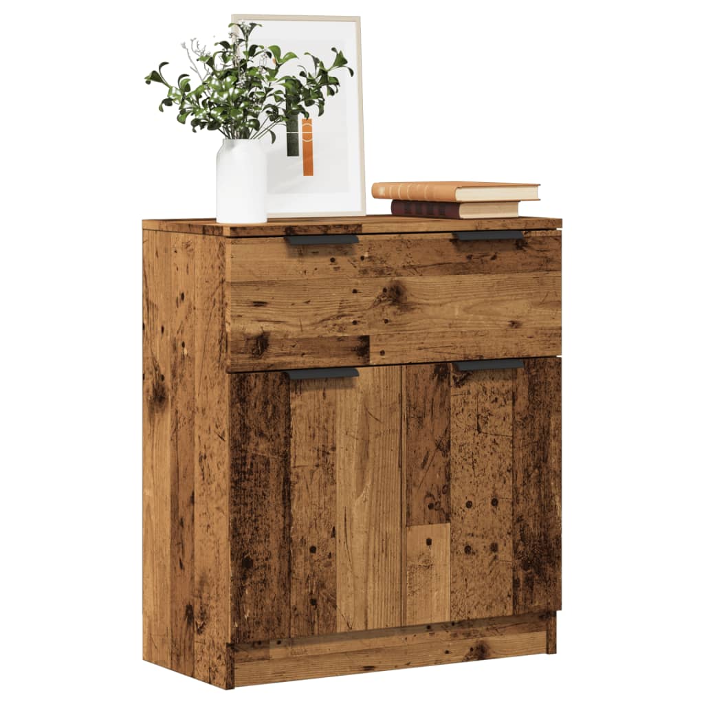 Buffet vieux bois 60x30x70 cm bois d'ingénierie - XIOS