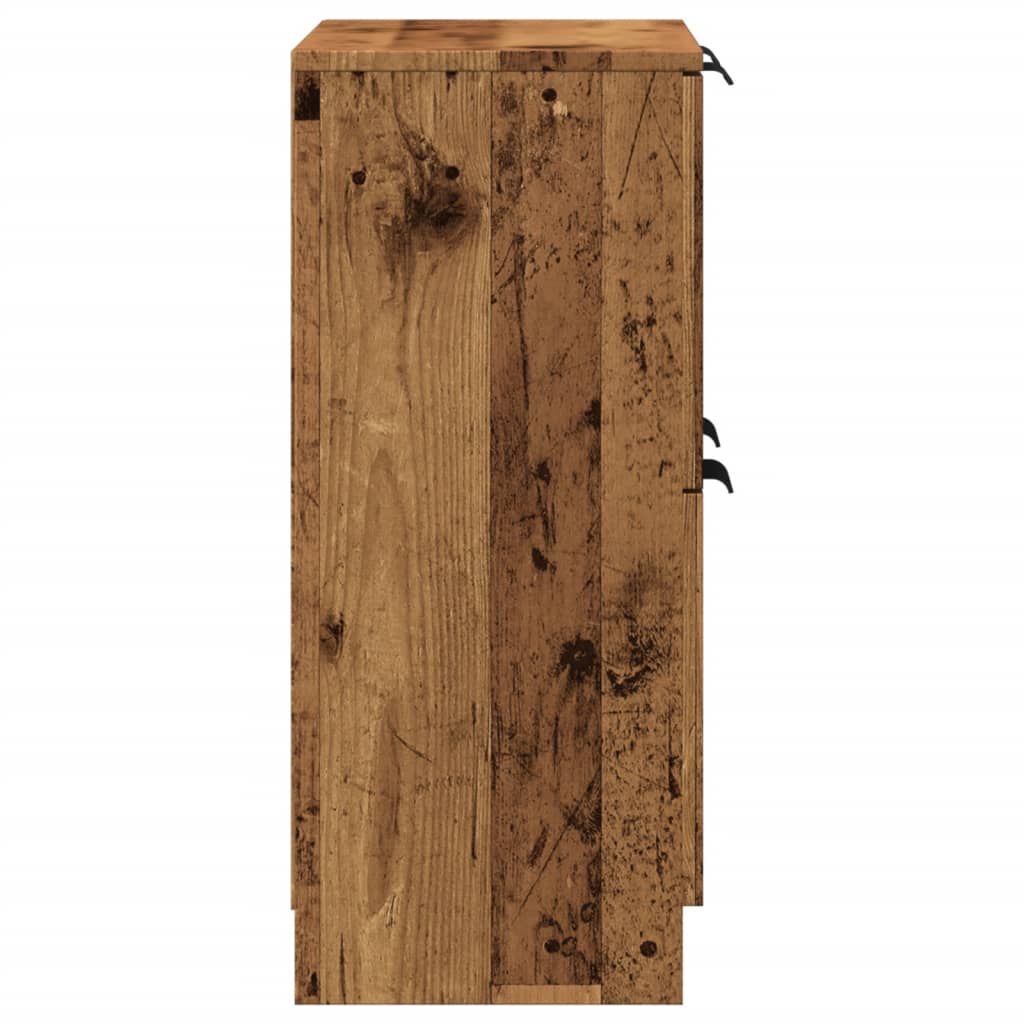 Buffet vieux bois 60x30x70 cm bois d'ingénierie - XIOS