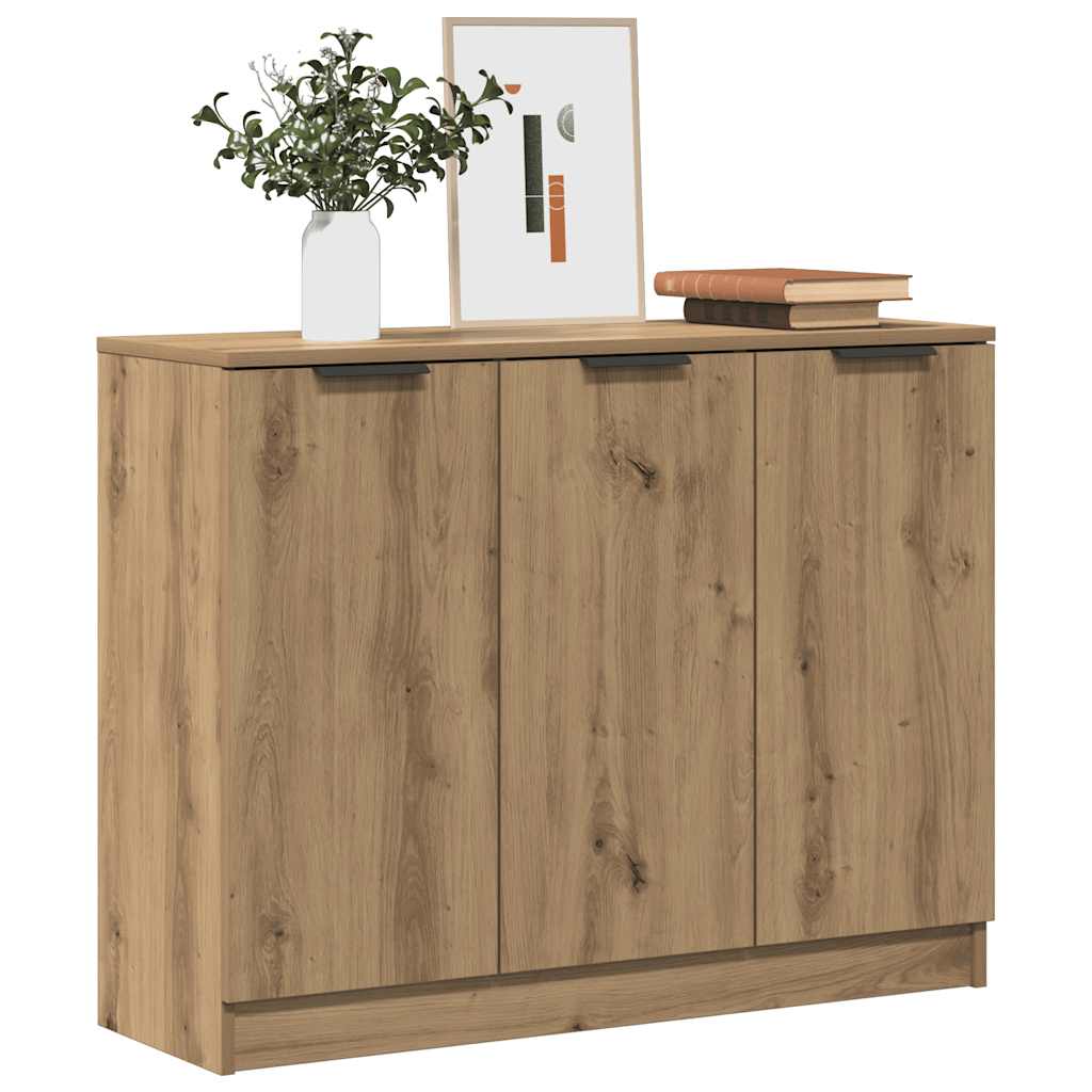 Buffet chêne artisanal 90,5x30x70 cm bois d'ingénierie - XIOS