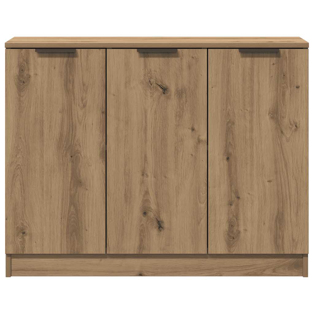 Buffet chêne artisanal 90,5x30x70 cm bois d'ingénierie - XIOS