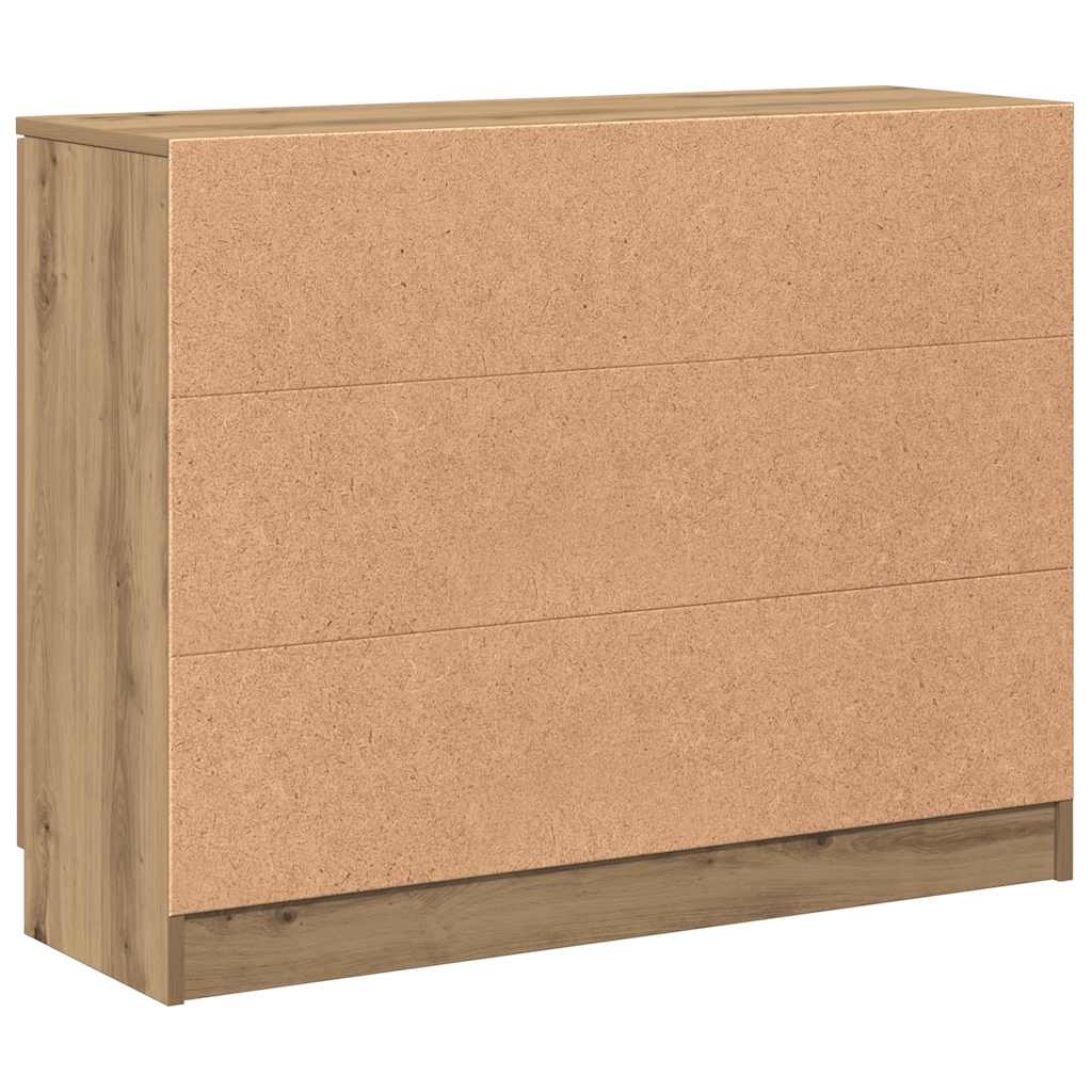 Buffet chêne artisanal 90,5x30x70 cm bois d'ingénierie - XIOS