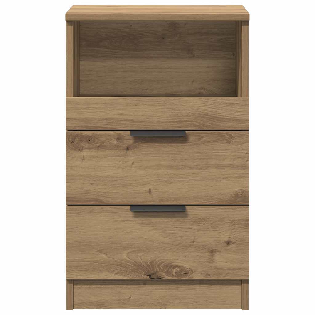 Table de chevet chêne artisanal 40x36x65 cm bois d'ingénierie - XIOS