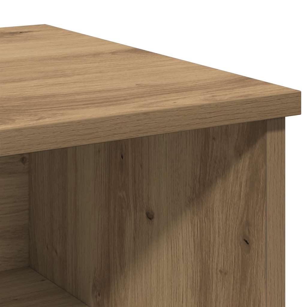 Table de chevet chêne artisanal 40x36x65 cm bois d'ingénierie - XIOS