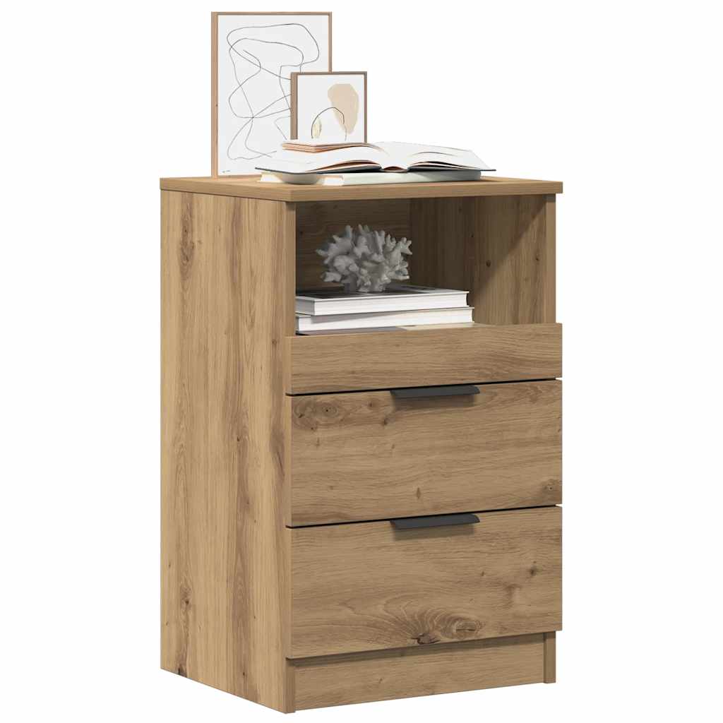 Tables de chevet 2 pcs chêne artisanal bois d'ingénierie - XIOS