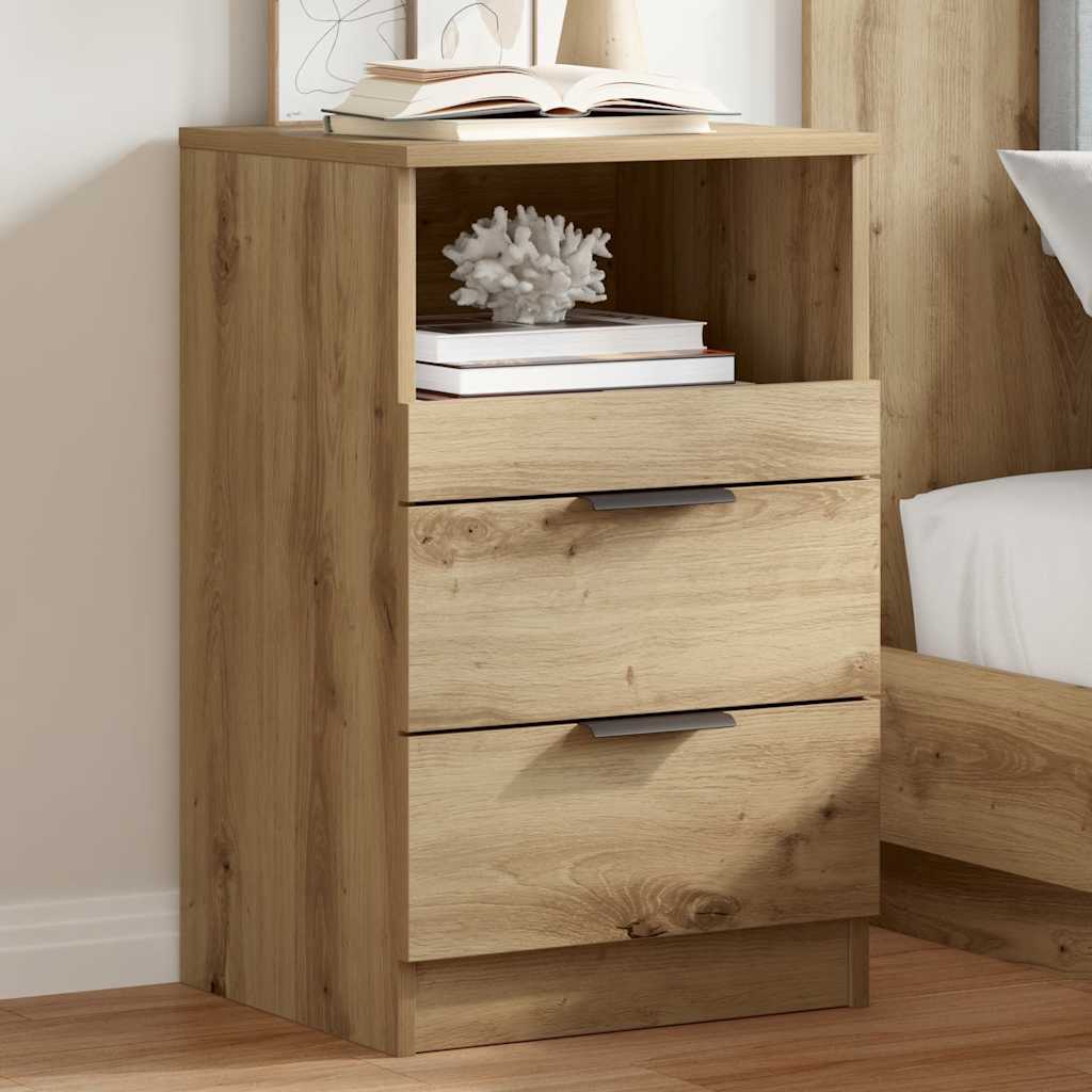 Tables de chevet 2 pcs chêne artisanal bois d'ingénierie - XIOS