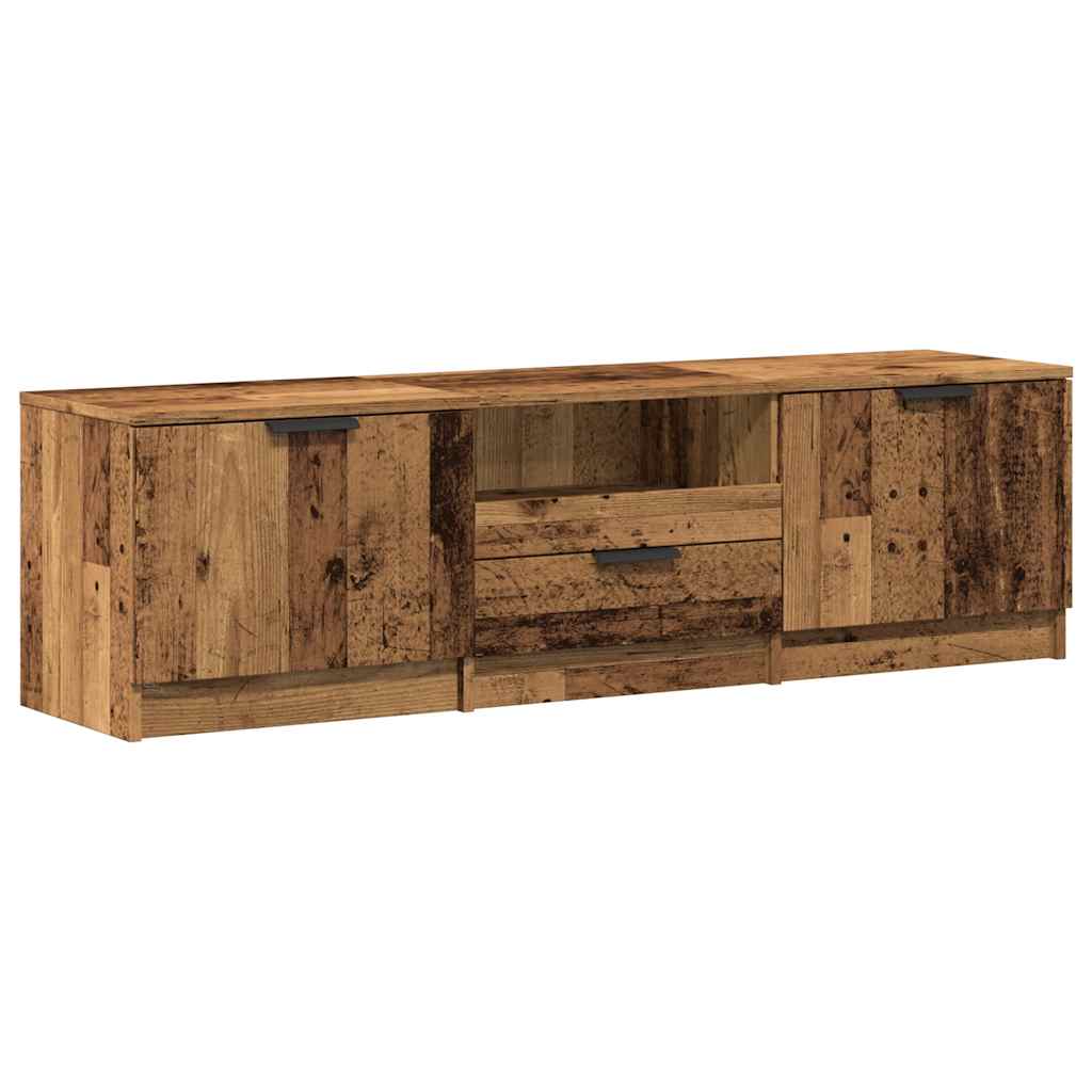 Meuble TV vieux bois 140x35x40 cm bois d'ingénierie - XIOS