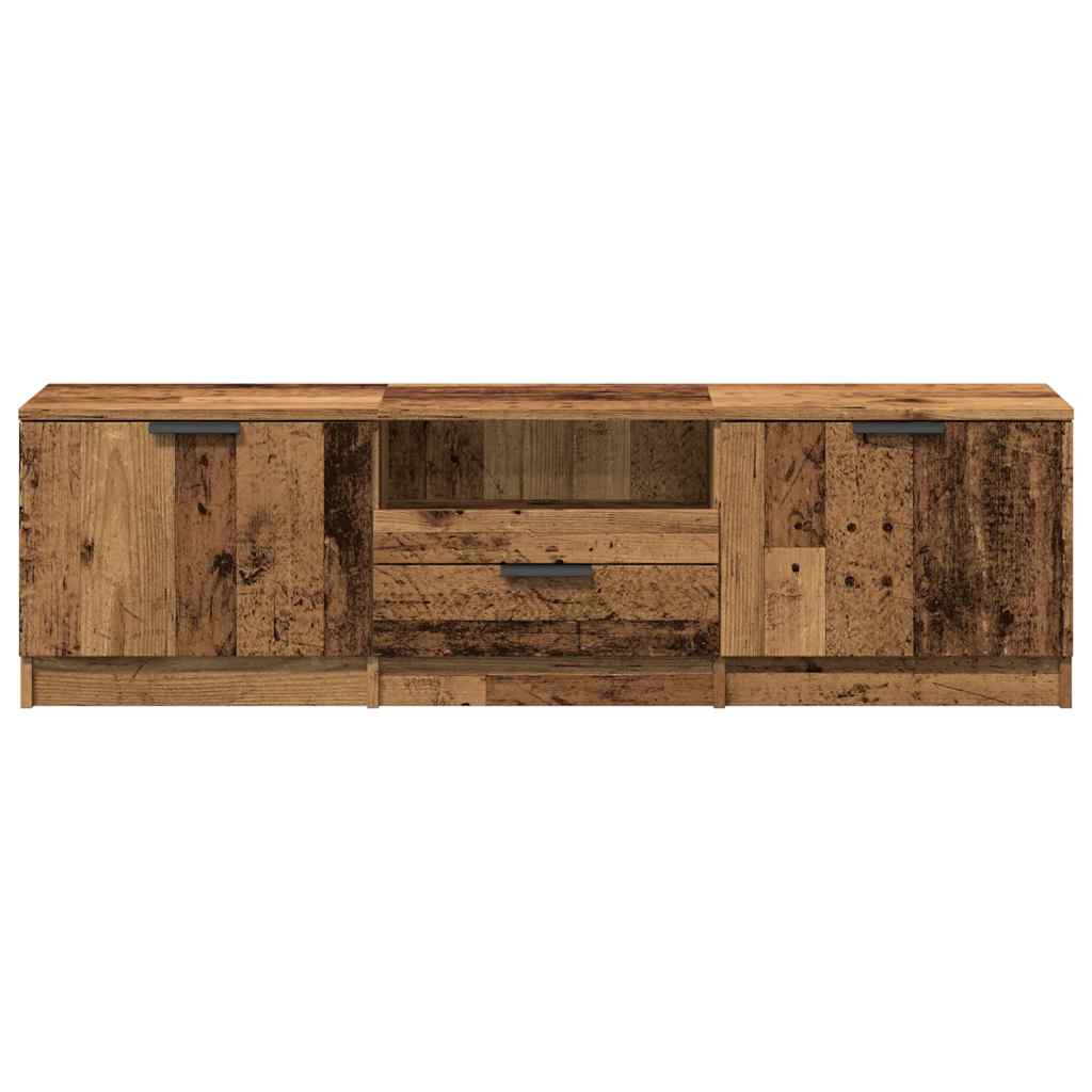 Meuble TV vieux bois 140x35x40 cm bois d'ingénierie - XIOS