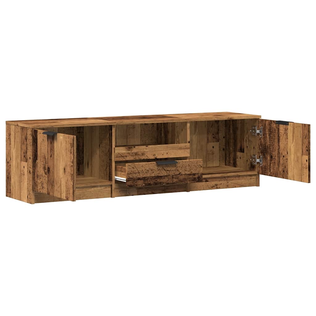 Meuble TV vieux bois 140x35x40 cm bois d'ingénierie - XIOS