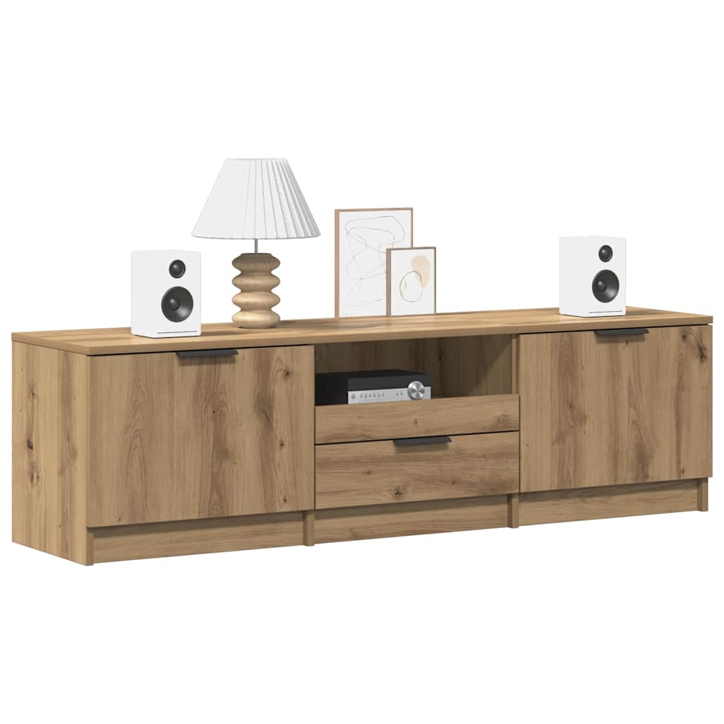 Meuble TV Chêne Artisan 140x35x40 cm Bois d'ingénierie - XIOS