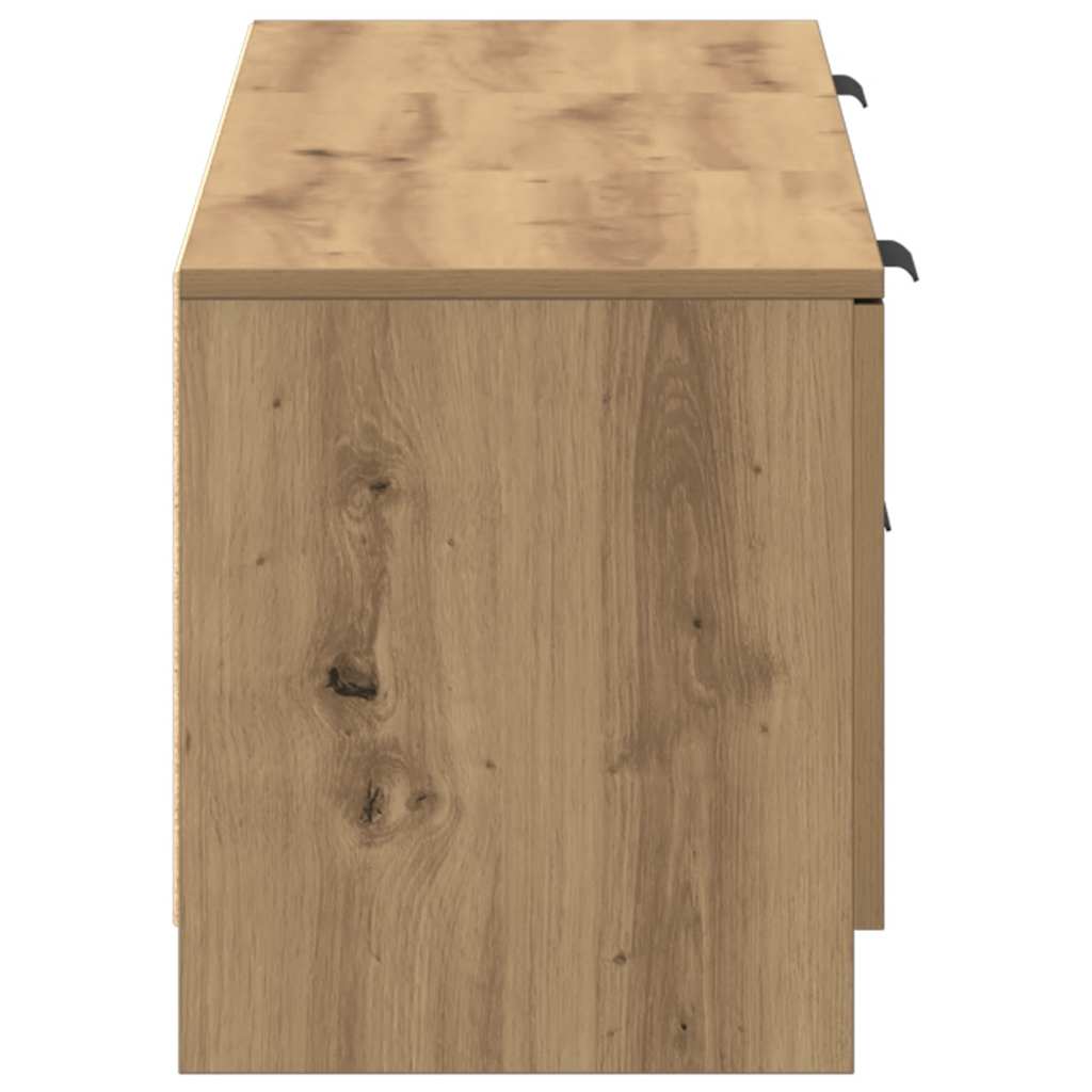 Meuble TV Chêne Artisan 140x35x40 cm Bois d'ingénierie - XIOS