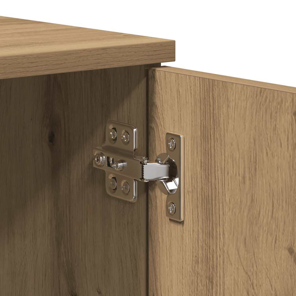 Meuble TV Chêne Artisan 140x35x40 cm Bois d'ingénierie - XIOS