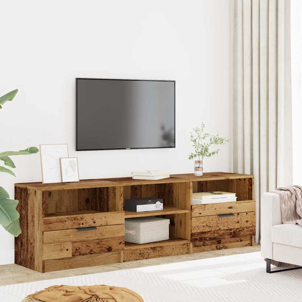 Meuble TV vieux bois 150x33,5x45 cm bois d'ingénierie - XIOS