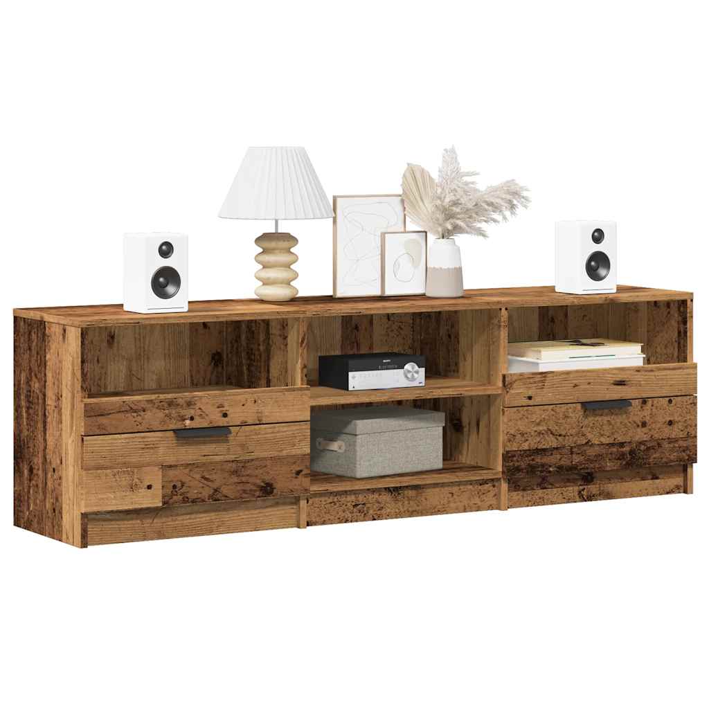 Meuble TV vieux bois 150x33,5x45 cm bois d'ingénierie - XIOS