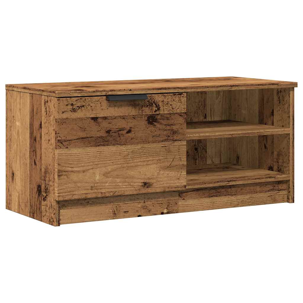 Meuble TV vieux bois 80x35x36,5 cm bois d'ingénierie - XIOS