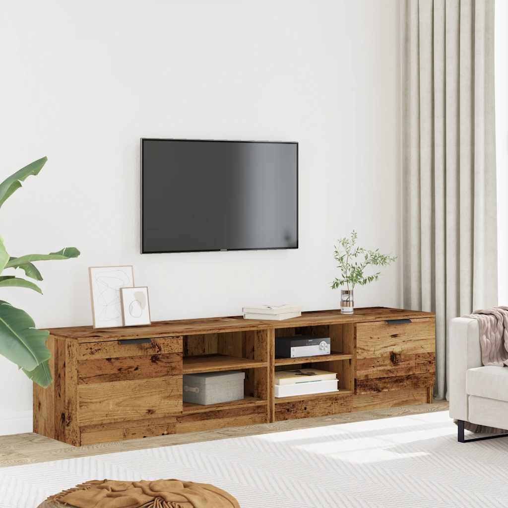 Meubles TV 2 pcs vieux bois 80x35x36,5 cm bois d'ingénierie - XIOS
