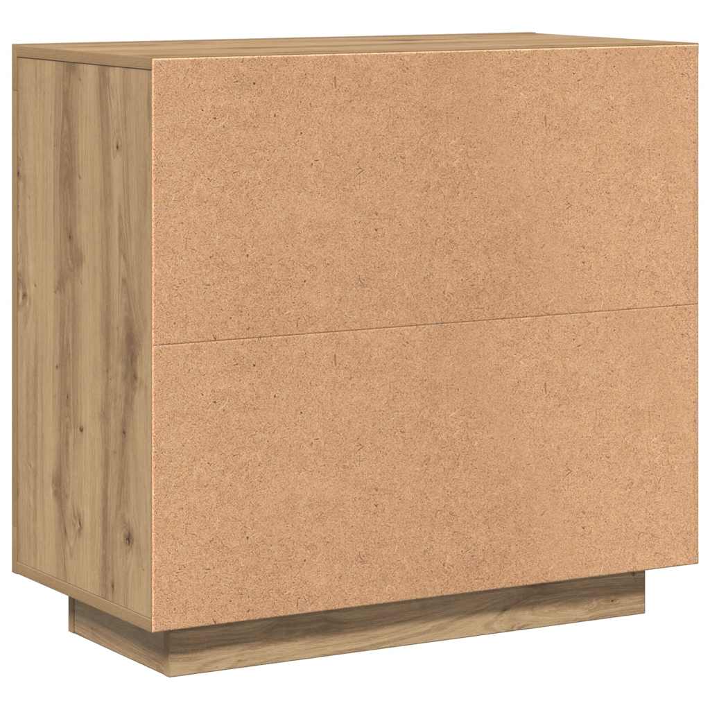 Buffet chêne artisanal 80x40x75 cm bois d'ingénierie - XIOS
