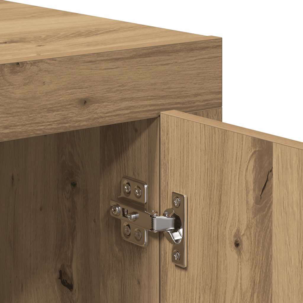 Buffet chêne artisanal 80x40x75 cm bois d'ingénierie - XIOS