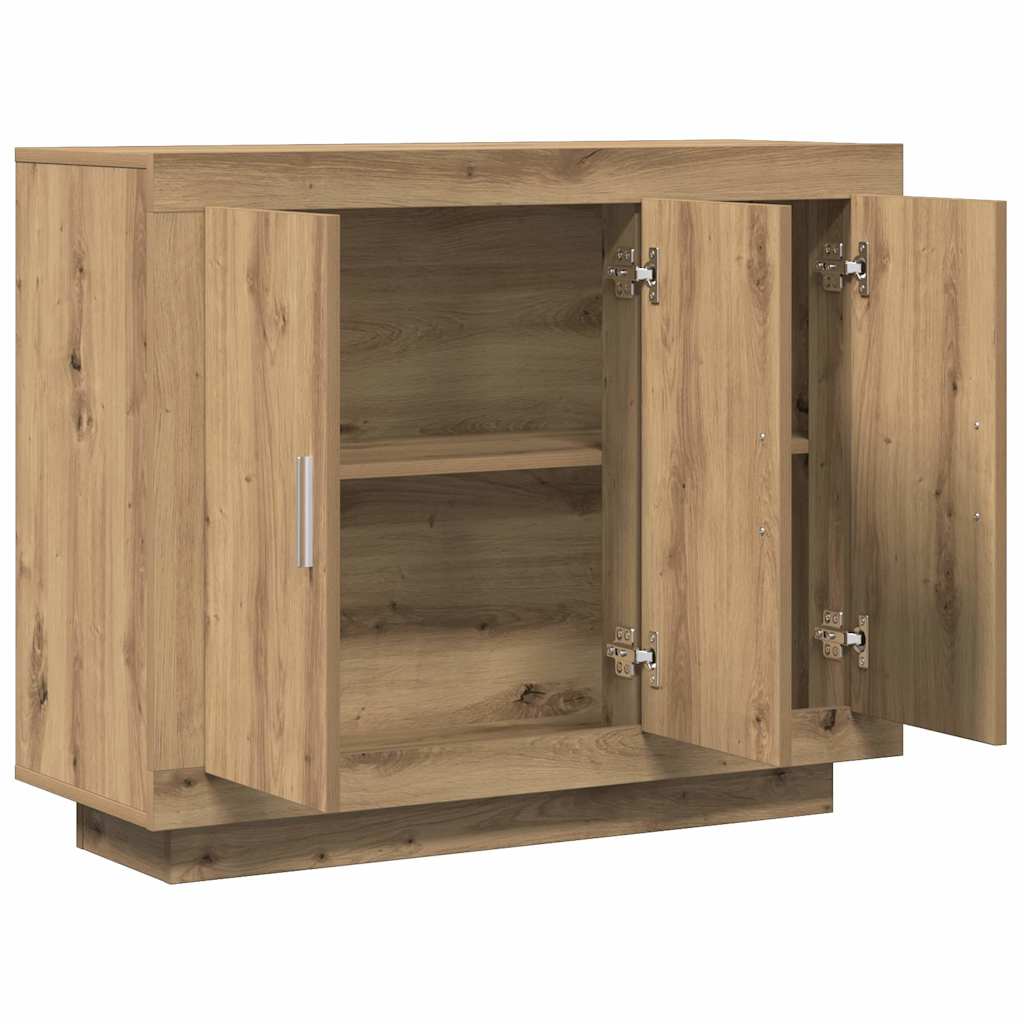 Buffet chêne artisanal 92x35x75 cm bois d'ingénierie - XIOS