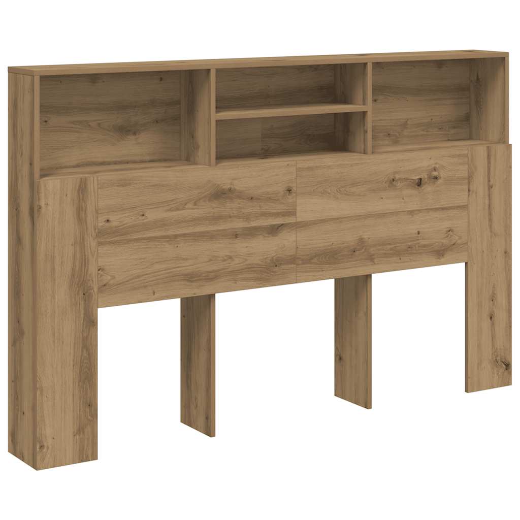 Armoire de tête de lit chêne artisanal 160x19x103,5 cm - XIOS