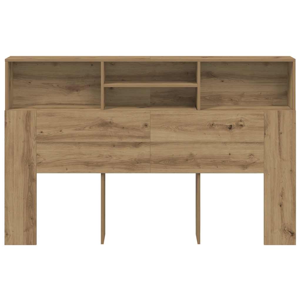Armoire de tête de lit chêne artisanal 160x19x103,5 cm - XIOS