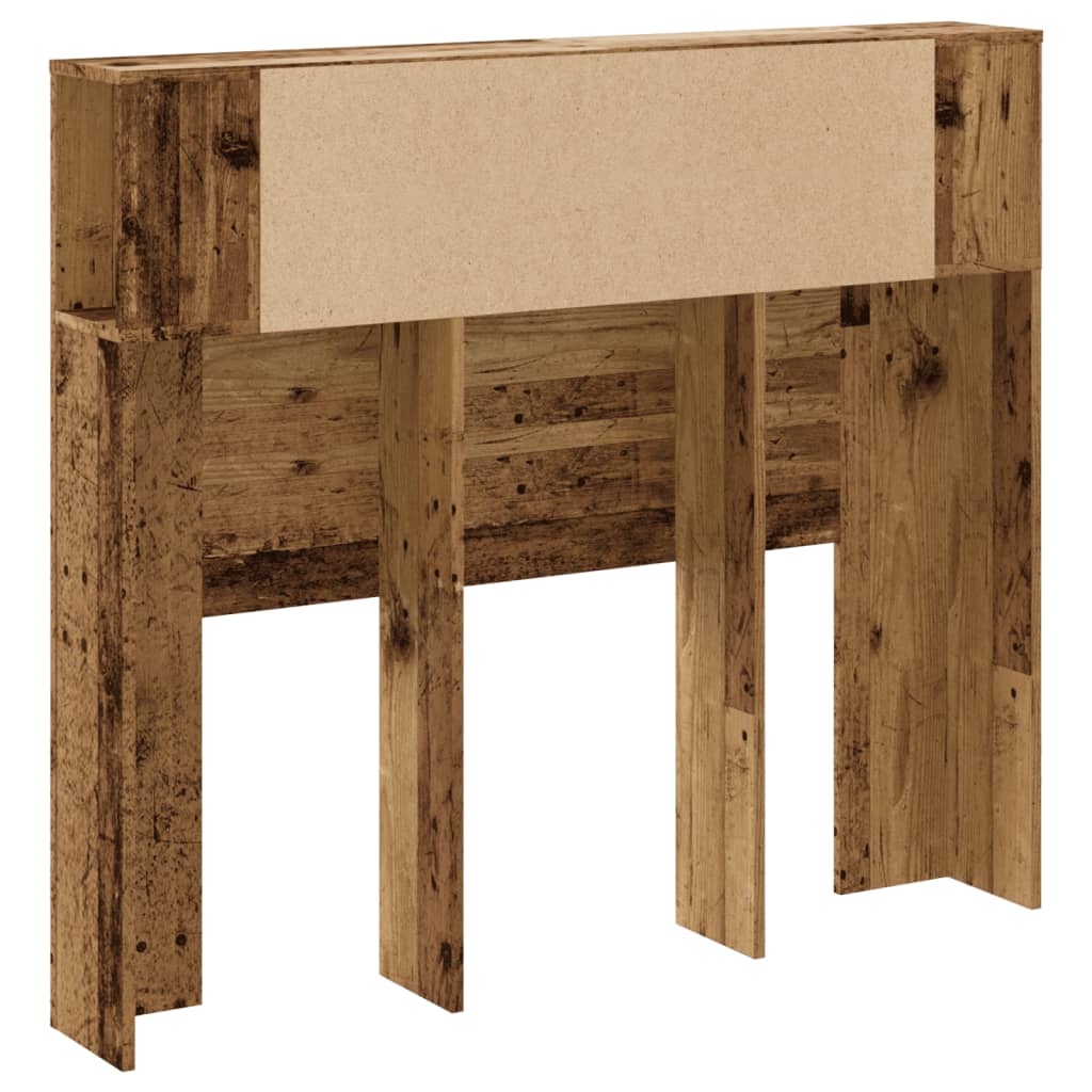 Armoire de tête de lit vieux bois 120x19x104,5 cm - XIOS