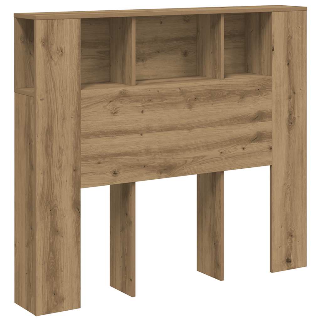 Armoire de tête de lit chêne artisanal 120x19x104,5 cm