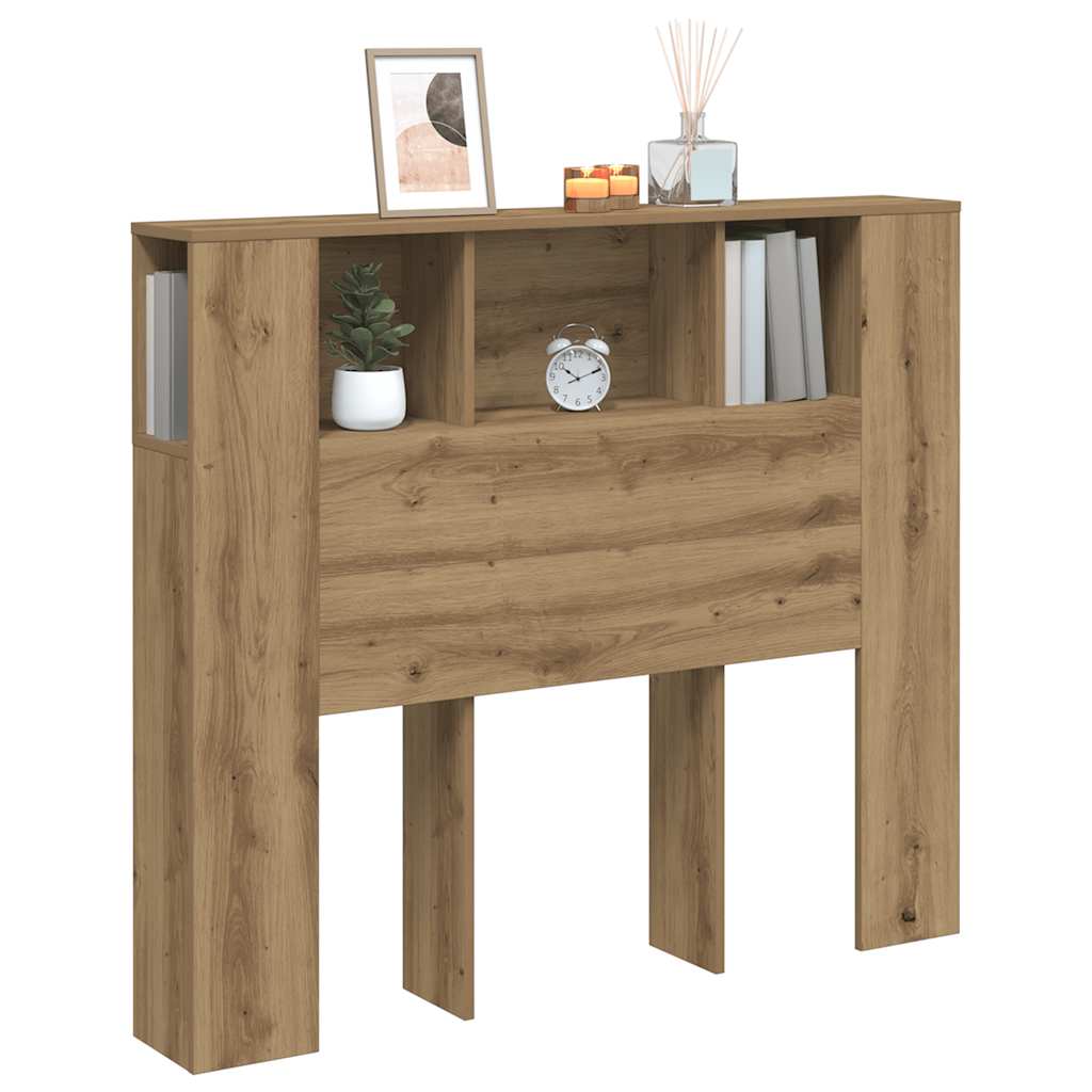 Armoire de tête de lit chêne artisanal 120x19x104,5 cm