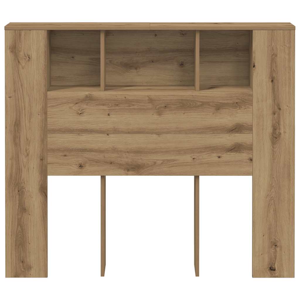 Armoire de tête de lit chêne artisanal 120x19x104,5 cm