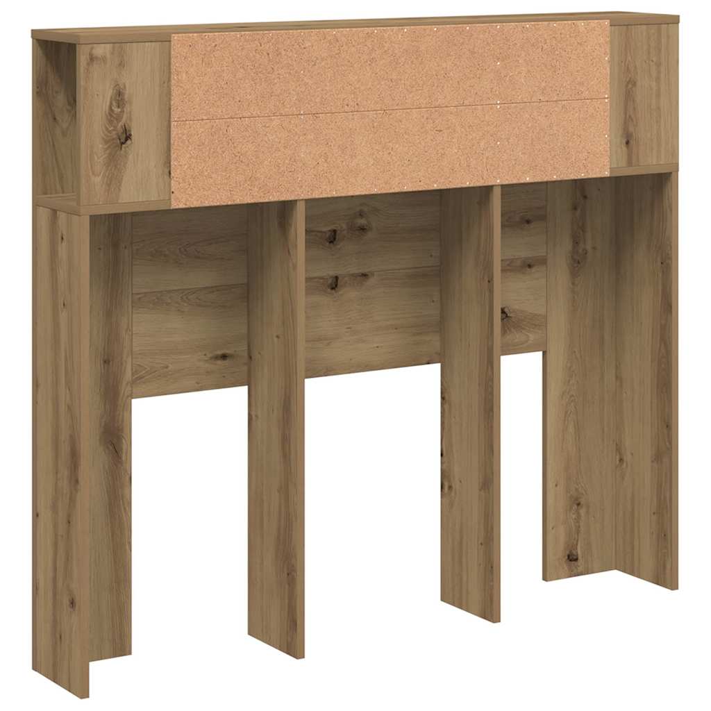 Armoire de tête de lit chêne artisanal 120x19x104,5 cm