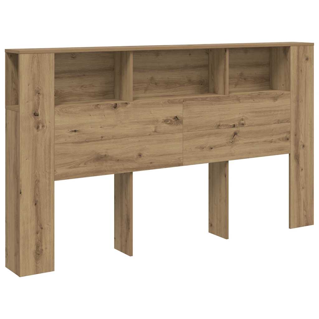 Armoire de tête de lit chêne artisanal 180x18,5x102,5 cm - XIOS